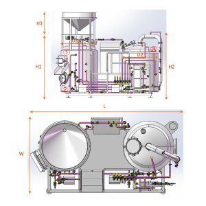 7BBL Direct Fired Brewhouse graphic