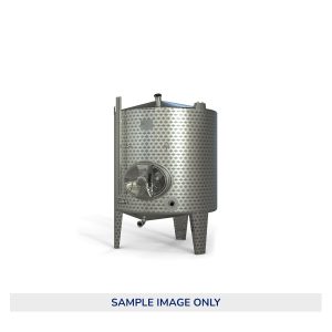 Stackable Wine Tanks. Photo of one round tank.