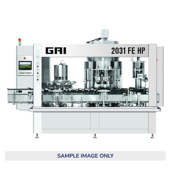 GAI 2031 FE HP - Automatic Rinser/Blower, 12 Spout Electro-Pneumatic Filler, Champange Corker (Optional screw cap and crown cap capability)
