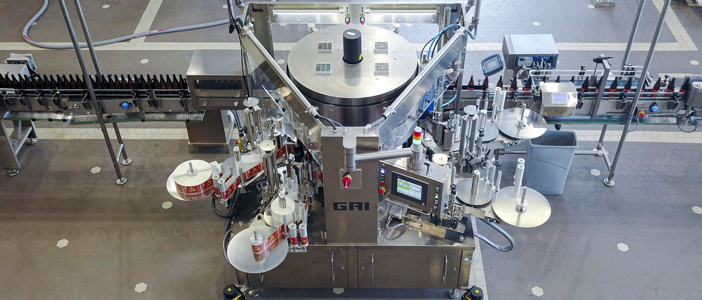 GAI Bottle Labelling machine at Russian River Brewing Company