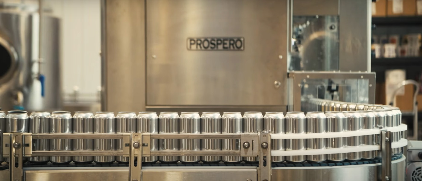 Canning line at South County Brewing.