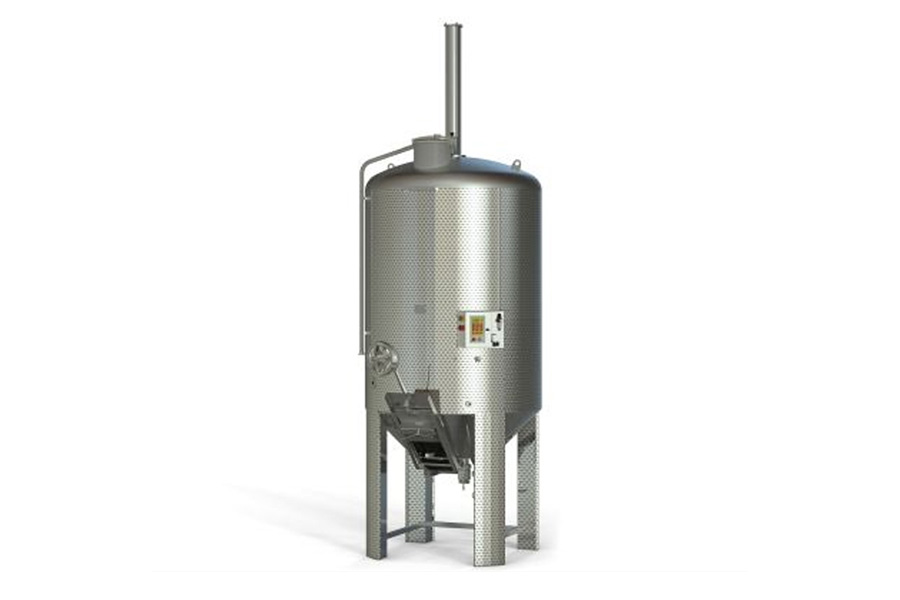 Punch-down fermenters with a pip removal system