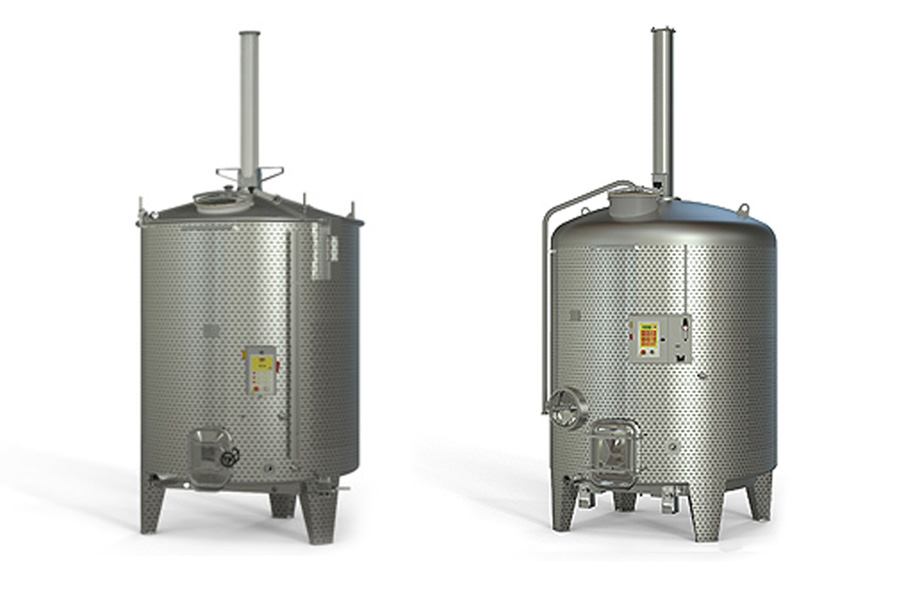 Automated Punch Down Fermenter Tanks - types FPK and PK