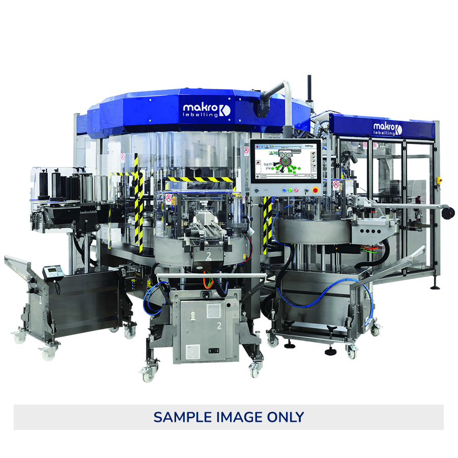 Makro Combined Rotary Labeling Machine (Self-Adhesive, Cold Glue, Roll-Fed, Hot Melt)